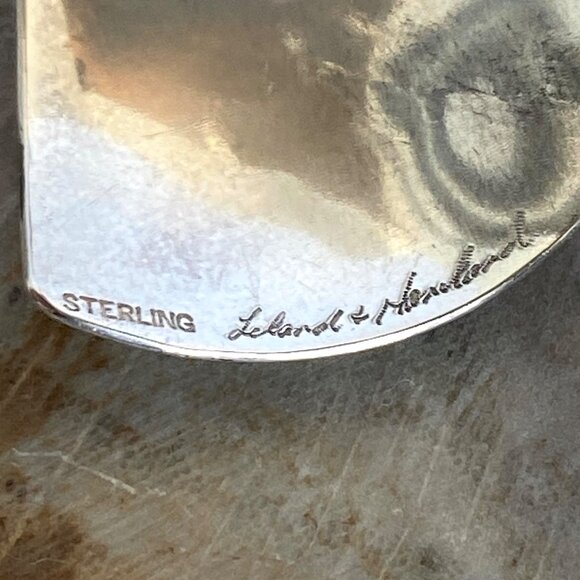 VTG Sterling Silver 925 Signed Polished & Brushed Curved Stud Earrings - Picture 12 of 16